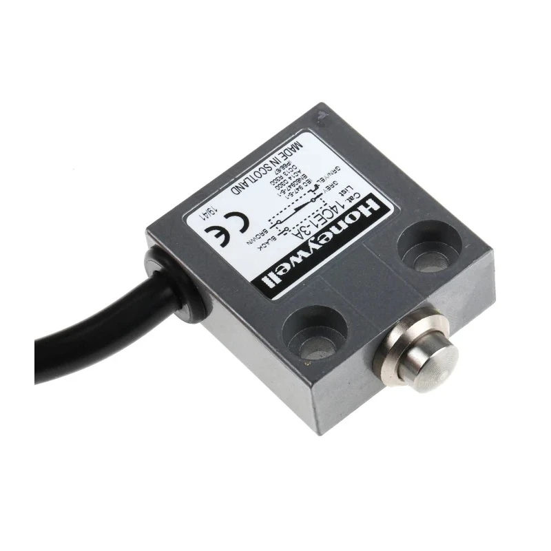 Honeywell 14CE Series Plunger Limit Switch, SPDT Contact, Die Cast Zinc Housing, IP65 to IP68, 250V AC, Model 14CE1-3A