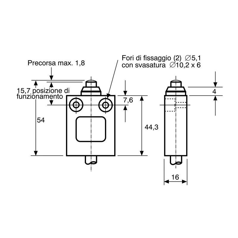 Honeywell 14CE Series Plunger Limit Switch, SPDT Contact, Die Cast Zinc Housing, IP65 to IP68, 250V AC, Model 14CE1-3A