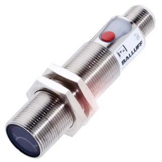 BALLUFF Diffuse Photoelectric Barrel Sensor 1 mm to 500 mm Detection Range PNP Output IP67 Brass Housing BOS 18M-PI-RD30-S4