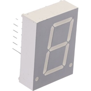 Broadcom 1 Digit 7 Segment LED Display Cathode Red 7mcd Right Side Decimal, 20.3mm Character Height HDSP-3903
