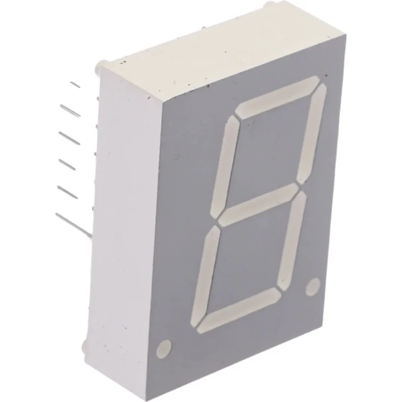 Broadcom 1 Digit 7 Segment LED Display Cathode Red 7mcd Right Side Decimal, 20.3mm Character Height HDSP-3903