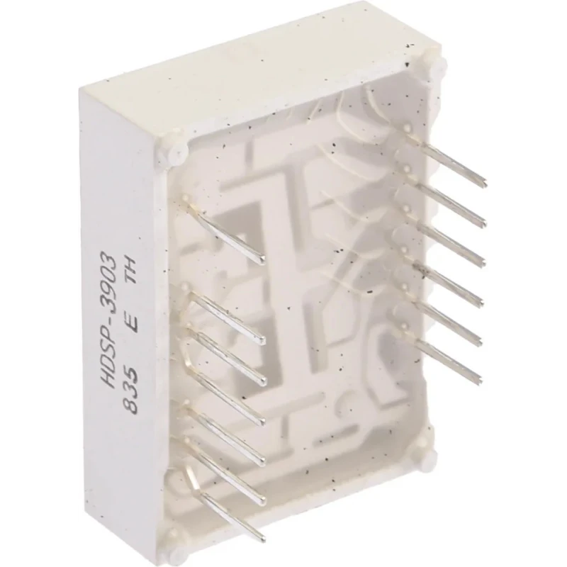Broadcom 1 Digit 7 Segment LED Display Cathode Red 7mcd Right Side Decimal, 20.3mm Character Height HDSP-3903