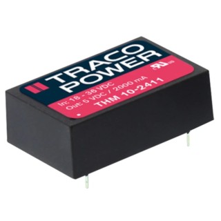 TRACOPOWER DC/DC Converter 24V DC Output 416 mA 18-36V DC Input 10 W PCB Mount DIP Package THM 10-2415