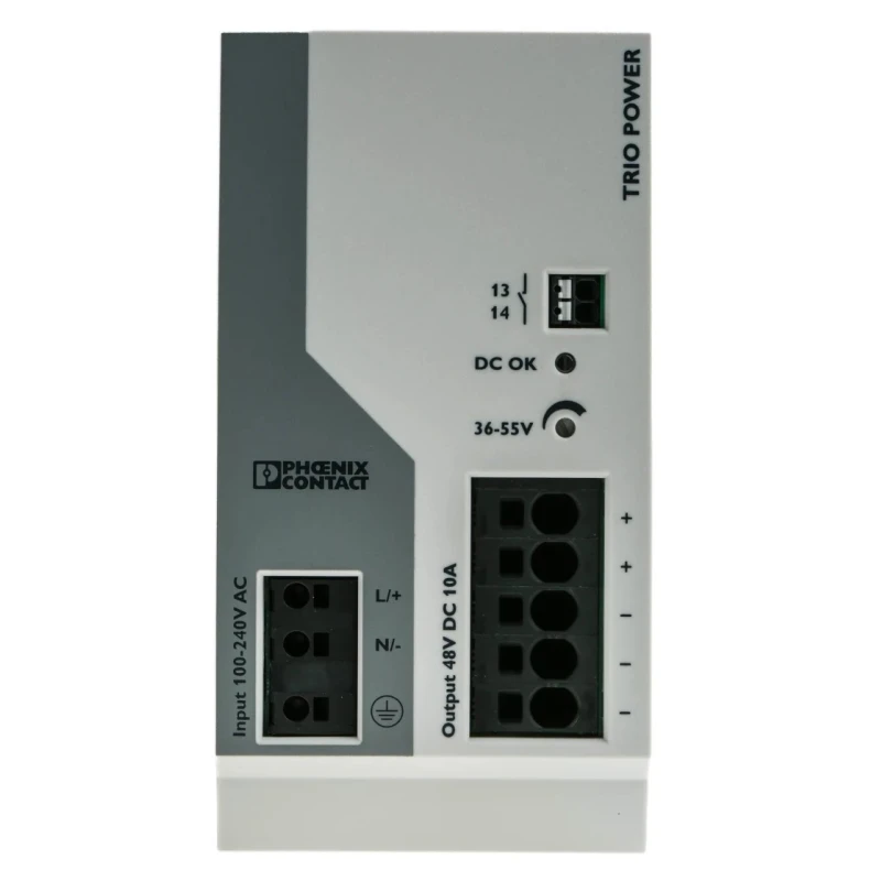 Phoenix Contact TRIO POWER Switched Mode DIN Rail Power Supply 240V AC Input, 48V DC Output, 10A, 480W 2903160