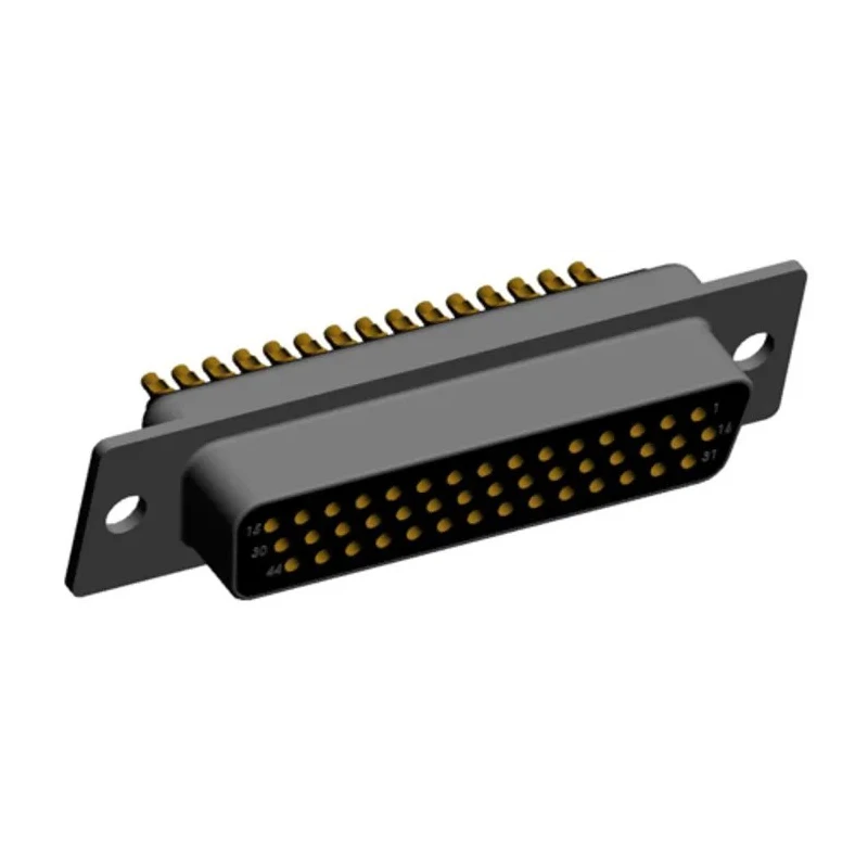 Norcomp 44 Way Straight 2.286 mm Pitch High Density Plug-in D-Sub Connector Female 780-M44-203L001