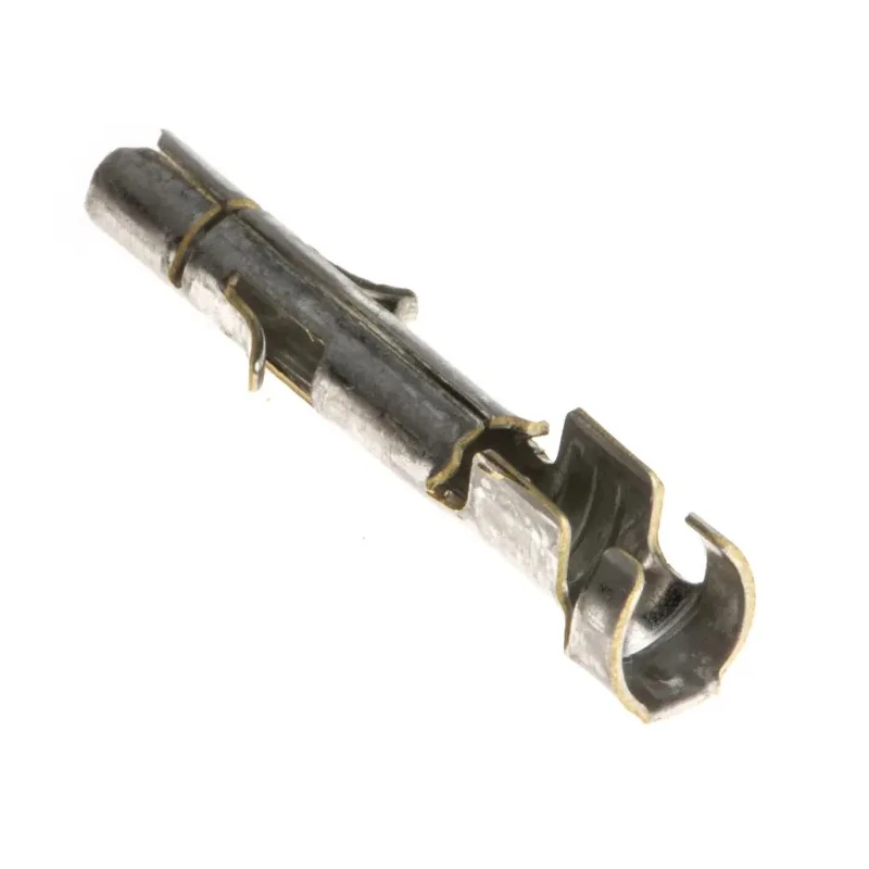 TE Connectivity Universal MATE-N-LOK Series Female Crimp Terminal, 20 AWG Min Crimp, 14 AWG Max, Brass Tin Plated 926893-1