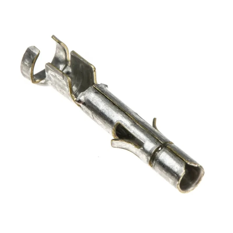 TE Connectivity Universal MATE-N-LOK Series Female Crimp Terminal, 20 AWG Min Crimp, 14 AWG Max, Brass Tin Plated 926893-1