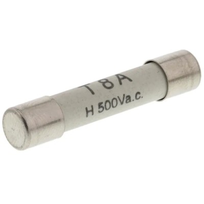 RS PRO 8A T Ceramic Cartridge Fuse 6.3 x 32 mm 500V AC Fast Acting Fuse 247-4043
