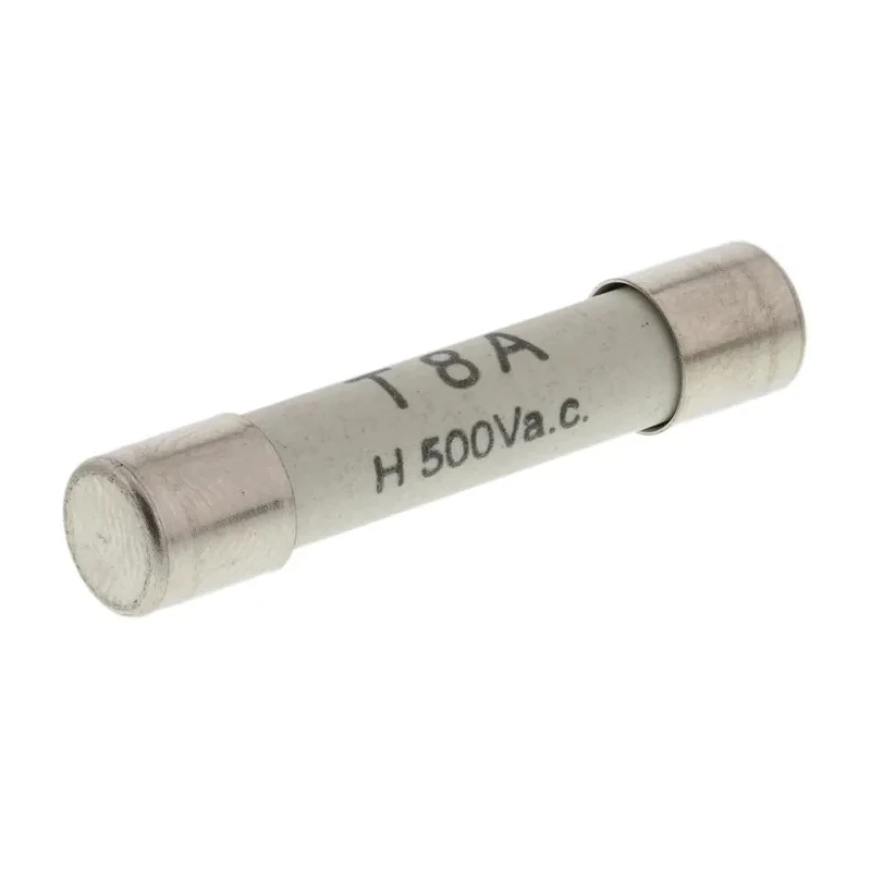 RS PRO 8A T Ceramic Cartridge Fuse 6.3 x 32 mm 500V AC Fast Acting Fuse 247-4043