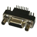Norcomp MICRO-D 15 Way Right Angle 1.27 mm Pitch Through Hole D-Sub Connector with Board Lock Male 381-015-112L565