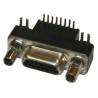 Norcomp MICRO-D 15 Way Right Angle 1.27 mm Pitch Through Hole D-Sub Connector with Board Lock Male 381-015-112L565