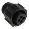 TE Connectivity Circular Connector Cable Mount Plug Female 4 Contacts 600V Thermoplastic Housing Threaded Mating 206060-1