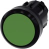 Siemens SIRIUS ACT Series Green Latching Push Button Switch 22 mm Cutout IP66 IP67 IP69K 3SU1000-0AA40-0AA0