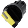 Siemens SIRIUS ACT Series 2 Position Selector Switch Head, 22 mm Cutout, Yellow Handle, IP66 IP69K IP67 3SU1002-2BF30-0AA0