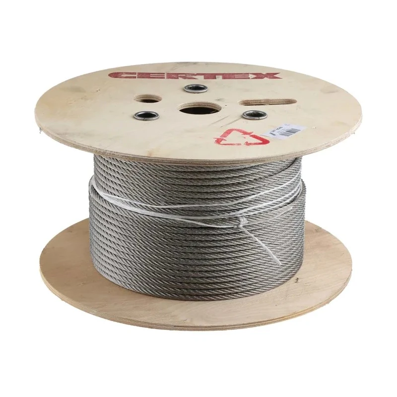 RS PRO Stainless Steel Wire Rope 6 mm Diameter, 75 m Length, Safe Working Load 400 kg 247-9048