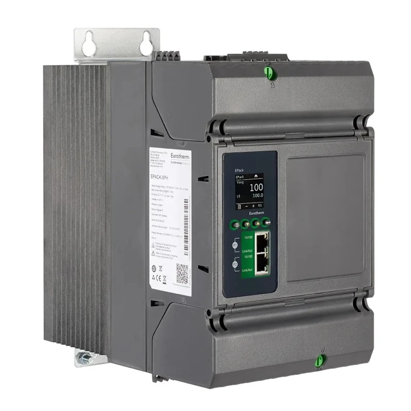 Eurotherm 3 Phase DIN Rail Power Controller Relay 100A 500V TFT Display EPACK-3PH/100A/500V/XXX/V2/XXX/XXX/TCP
