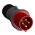 Amphenol Industrial Easy & Safe IP44 Red Cable Mount 3P+PE Straight Industrial Power Connector 16A 415V IP44