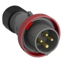 Amphenol Industrial Easy & Safe Red Cable Mount 3P+PE Straight Industrial Power Connector 32A 415V 2CMA101103R1000 IP67