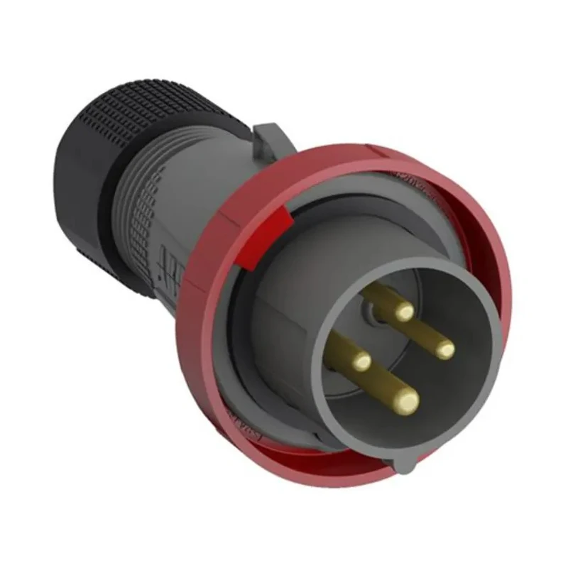 Amphenol Industrial Easy & Safe Red Cable Mount 3P+PE Straight Industrial Power Connector 32A 415V 2CMA101103R1000 IP67