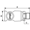 PREVOST Composite Body Safety Quick Connect Coupling 1/2 in Male BSP CSI 061153CP
