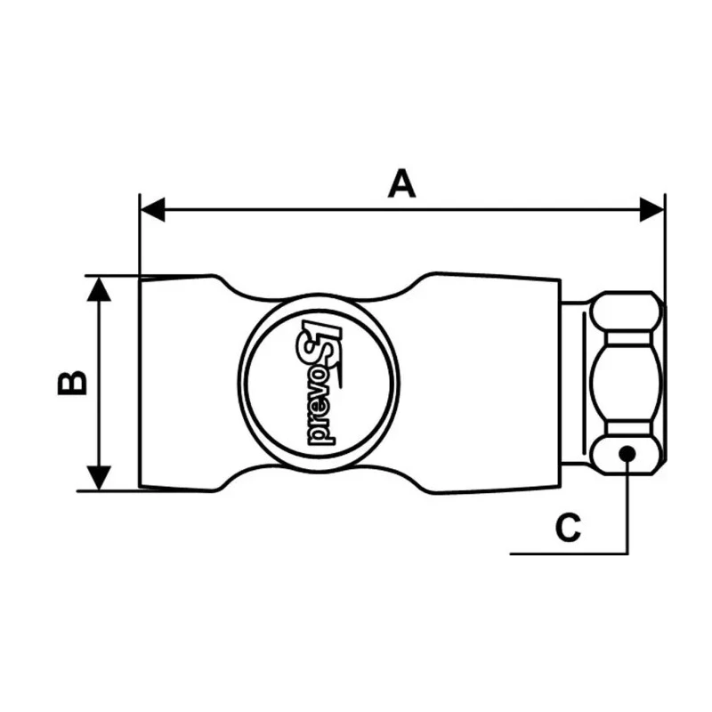 PREVOST Composite Body Safety Quick Connect Coupling 1/4 in Female BSP ESI 071101CP
