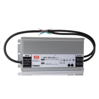 MEAN WELL Switching Power Supply 24V dc 480W 90-305V ac / 127-431V dc Chassis Mount HEP-480-24A