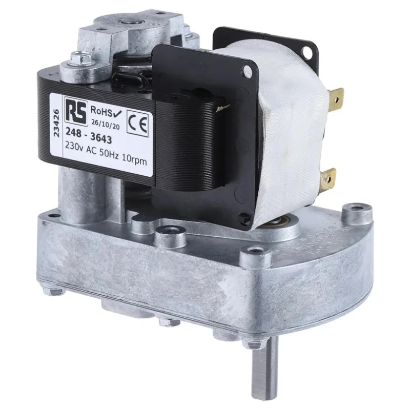 Mellor Electric AC Geared Motor, Shaded Pole, 24W, 230V, Spur Gearhead, Clockwise Rotation, UB1001