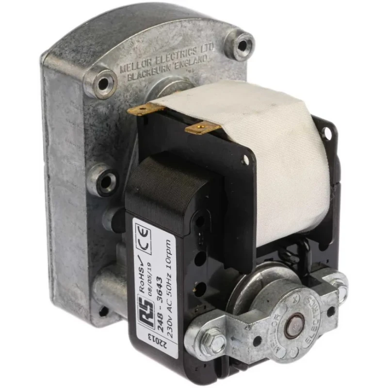 Mellor Electric AC Geared Motor, Shaded Pole, 24W, 230V, Spur Gearhead, Clockwise Rotation, UB1001