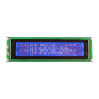 Midas Alphanumeric LED LCD Monochrome Display Blue on White 4 x 40 MC44005A6W-BNMLW-V2