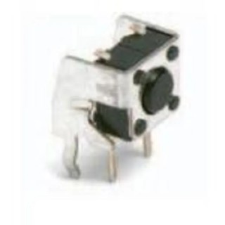 C & K Black Tactile Switch Button SPST Momentary 50mA 12V dc Through Hole IP40 