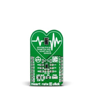 MikroElektronika Heart Rate Sensor Development Tool MikroBus Click Board for SFH 7050 MIKROE-2036