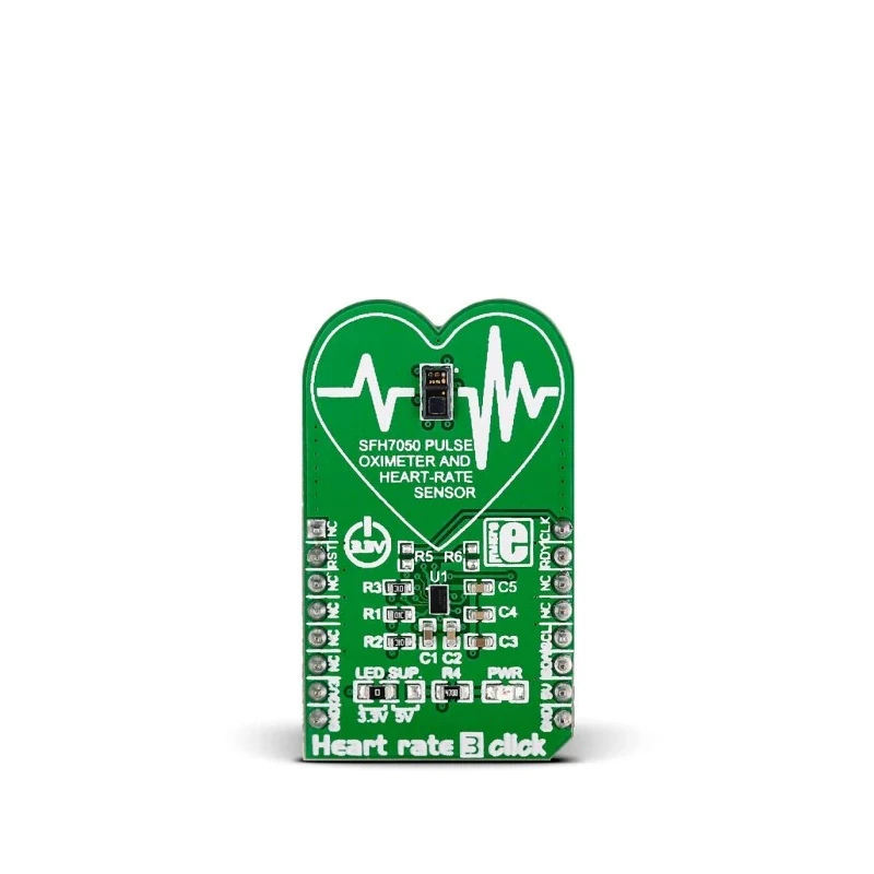 MikroElektronika Heart Rate Sensor Development Tool MikroBus Click Board for SFH 7050 MIKROE-2036
