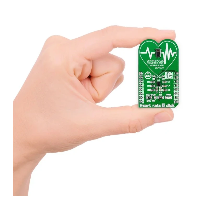 MikroElektronika Heart Rate Sensor Development Tool MikroBus Click Board for SFH 7050 MIKROE-2036