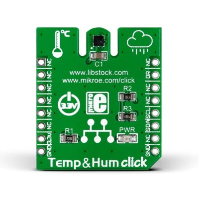 MikroElektronika Sensor Development Tool Temp&Hum Click Temperature and Humidity Sensor MikroBus Click Board MIKROE-1971