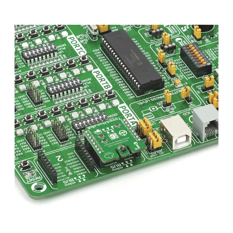 MikroElektronika Sensor Development Tool Temp&Hum Click Temperature and Humidity Sensor MikroBus Click Board MIKROE-1971