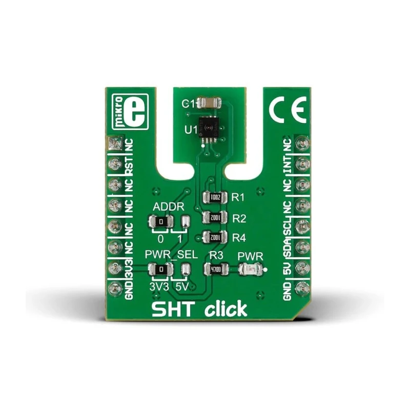 MikroElektronika SHT Click Temperature & Humidity Sensor MikroBus Click Board for SHT3x-DIS MIKROE-2101