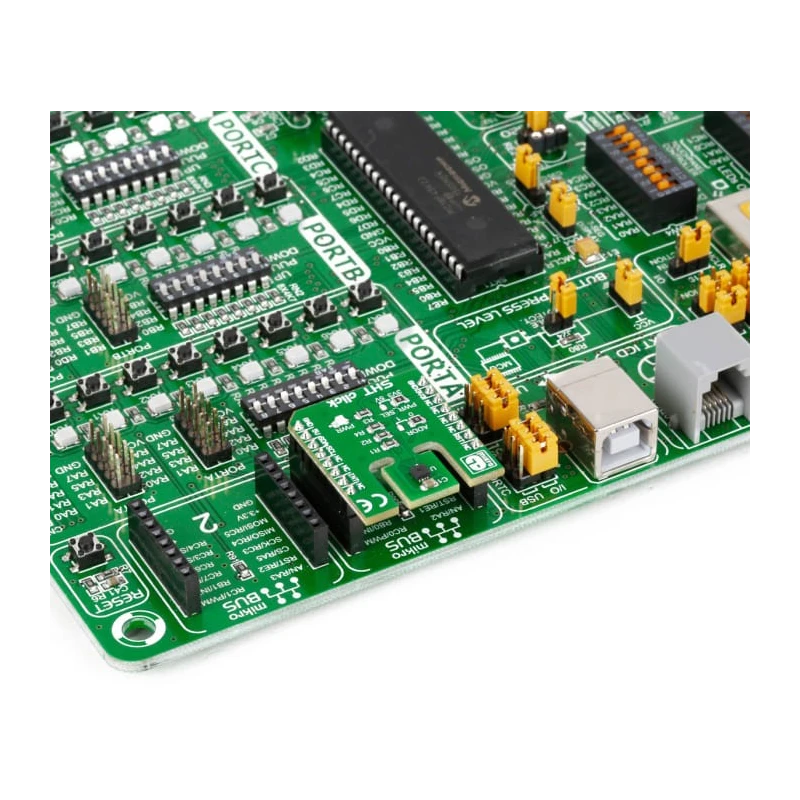 MikroElektronika SHT Click Temperature & Humidity Sensor MikroBus Click Board for SHT3x-DIS MIKROE-2101
