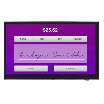 Displaytech 7in LCD Colour Display Touch Screen 1024 x 600 Pixel Resistive Touch DT070BTFT-TS