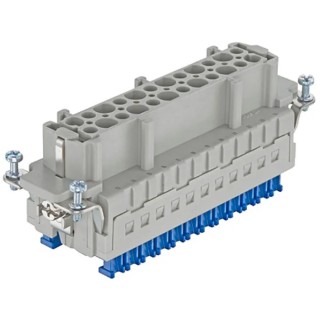 Harting Power Connector Insert, 16A Current Rating, Han ES Press Series Female, Panel Mount, 48 Contacts, 500V 09330242788