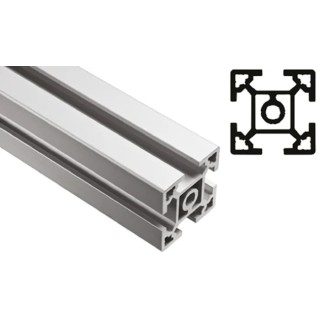 FlexLink Silver Aluminium Strut Profile 44 x 44 mm 11 mm Groove 1 m Length Series XC XCBM 1X44