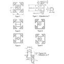 FlexLink Silver Aluminium Strut Profile 44 x 44 mm 11 mm Groove 1 m Length Series XC XCBM 1X44