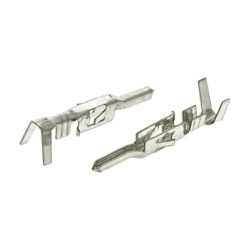 TE Connectivity VAL-U-LOK Series Male Crimp Terminal, 9A Current, 24-18 AWG Wire Size, Brass Tin Plated Contacts 1586314-1