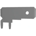 TE Connectivity FASTON .250 Black Uninsulated Male Spade Connector Solder Termination 6.35 x 0.83 mm Tab Size 63951-1