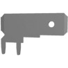 TE Connectivity FASTON .250 Black Uninsulated Male Spade Connector Solder Termination 6.35 x 0.83 mm Tab Size 63951-1