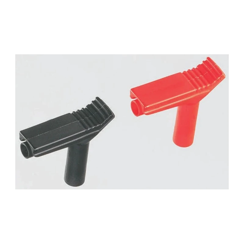 Staubli Black and Red Test Connector Adapter with Brass Contacts, Nickel Plated, 1kV 20A CAT II 66.9694-22 66.9694-21