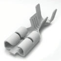 TE Connectivity FASTON .187 Grey Uninsulated Female Spade Connector Crimp 4.8 x 0.8 mm Tab Size 20 AWG to 16 AWG 2293255-1