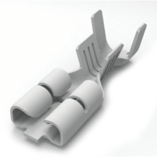TE Connectivity FASTON .187 Grey Uninsulated Female Spade Connector Crimp 4.8 x 0.8 mm Tab Size 20 AWG to 16 AWG 2293255-1