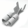TE Connectivity FASTON .187 Grey Uninsulated Female Spade Connector Crimp 4.8 x 0.8 mm Tab Size 20 AWG to 16 AWG 2293255-1