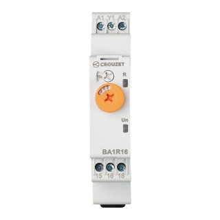 Crouzet Syr-Line Series DIN Rail Timer Relay, 1-Contact, 12 to 240 V AC/DC, 0.5 s to 10 Days, ON Delay, SPDT BA1R16MV1