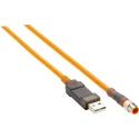 SICK Sensor Actuator Cable Male 4 way M8, Straight to Male USB Type A, 2 m DSL-8U04G02M025KM1
